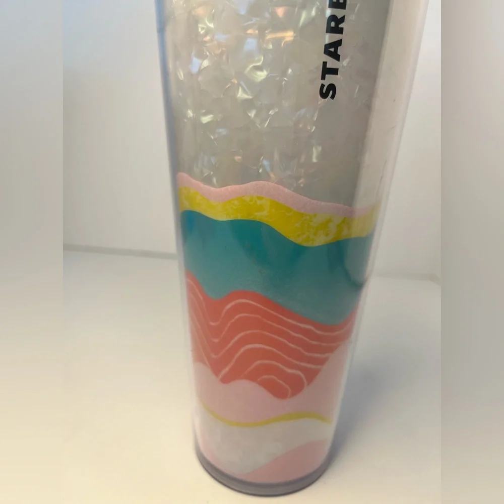 Starbucks Spring 2020 Limited Edition Pastel Wave‎ Iridescent Cup Tumbler 24 oz